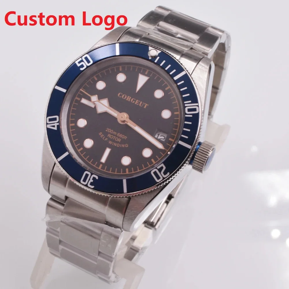 Corgeut NH35 Miyota Luxury Man Automatic Mechanical WristWatches Snowflake Needle Sapphire Glass Stainless Steel Waterproofing