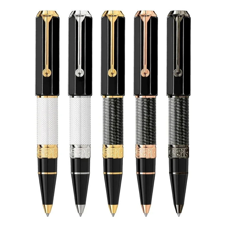 Premier 1:1 Detail Luxury Writer Edition William Shakespeare MB Carbon Fibre Ballpoint Pen With Serial Number 6836/9000