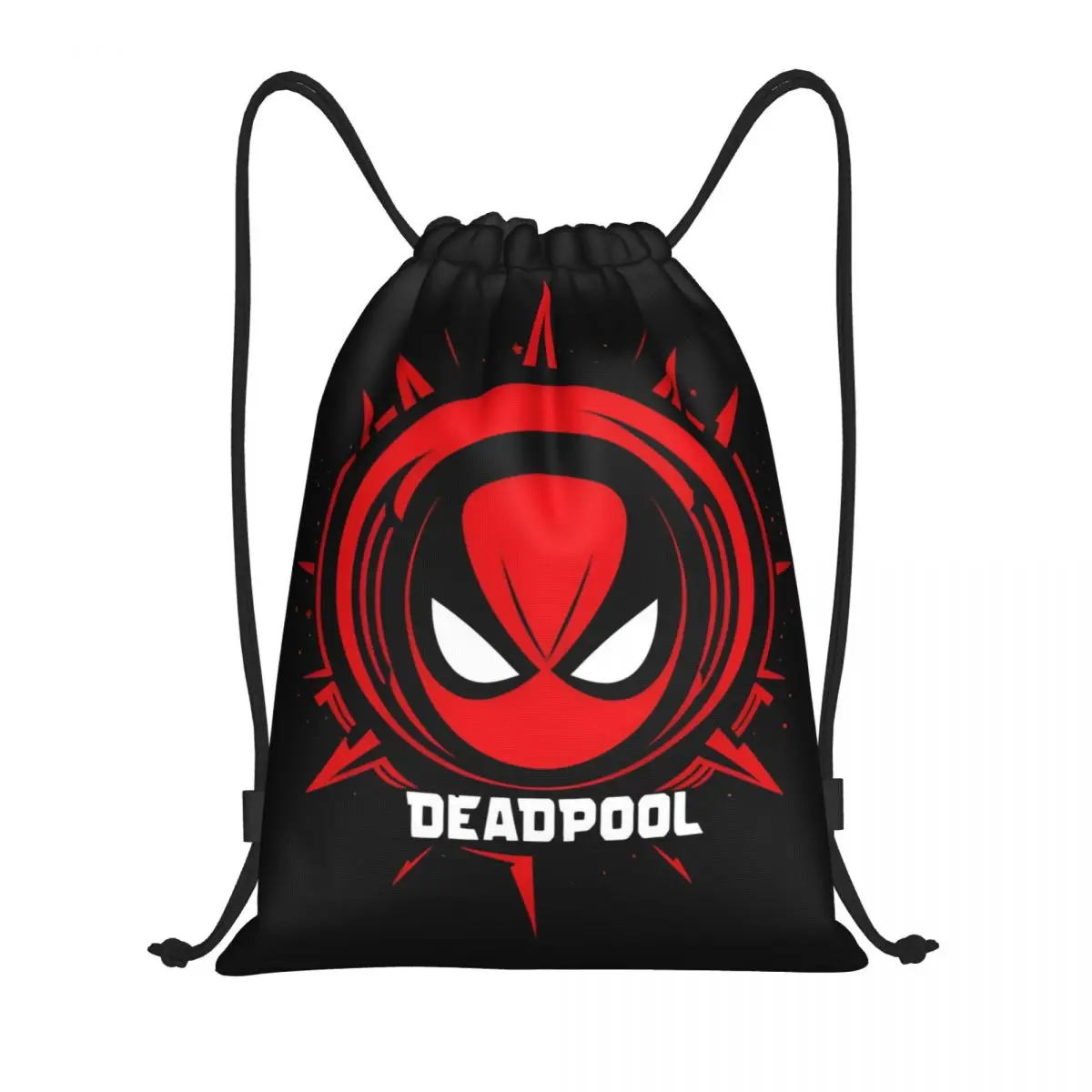 Deadpool Superhero Drawstring Bags Sports Backpack Gym Sackpack String Bags for Running