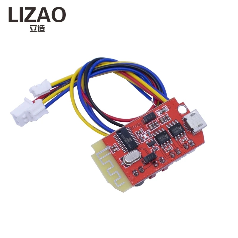 LIZAO CT14 5V Bluetooth 4.2 Stereo Audio Amplifier Module 5W+5W Micro Amp Board with Charging Port for Speaker DIY