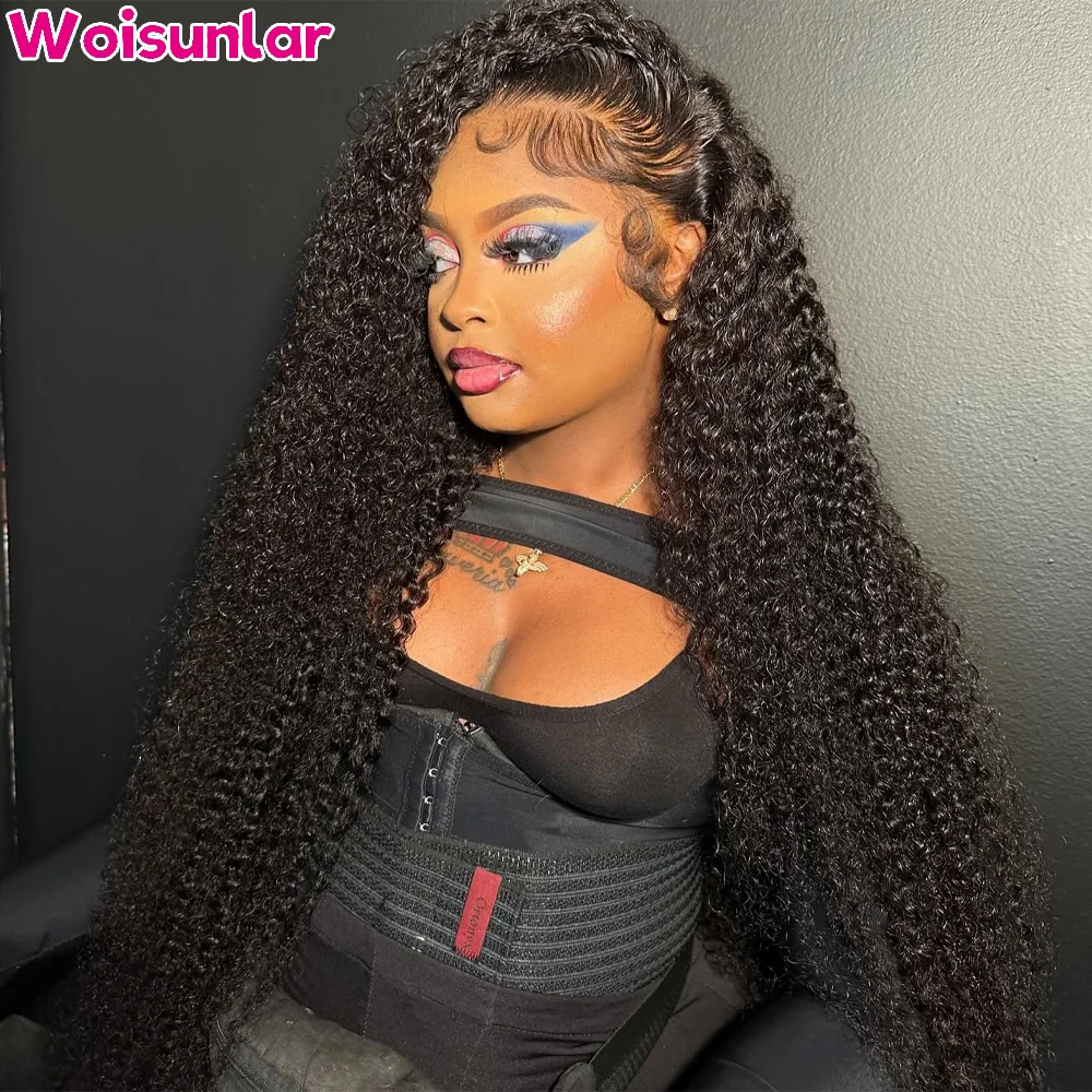 

Black Lace Front Human Hair Wigs Jerry Curly glueless Hair 180% Density For women 13x4 4x4 Lace Front Human Hair Wigs 100%