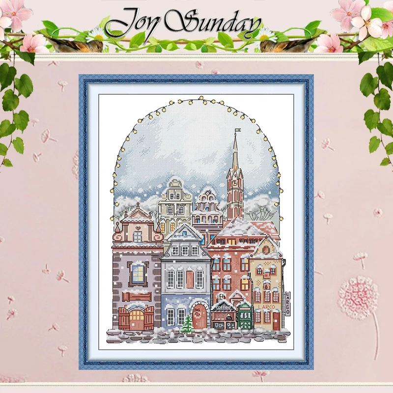 

Набор для вышивания крестиком в русском стиле с узорами зданий, DIY, 11CT 14CT 16CT, HD, с нанесенным рисунком, набор для вышивания, рукоделие