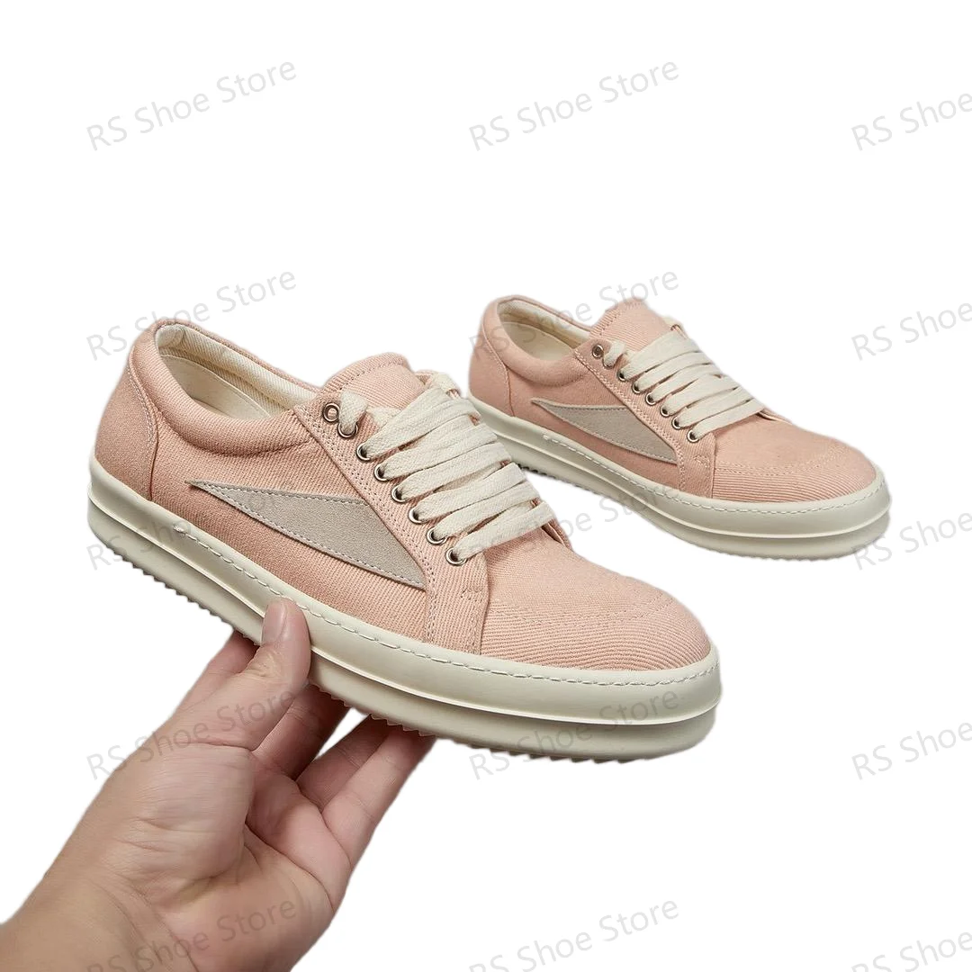

Ro Classic Designer Men Sneaker Low Top Women Pink Canvas Shoes White Suede Casual Shoe Lace Up Retro Flat Suede Sneakers