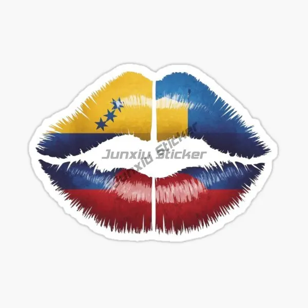 الإبداعية البندقية الشفاه خريطة العلم سيارة ملصق جودة مقاوم للماء الفينيل ذاتية اللصق اكسسوارات السيارات ديكور الشارات #3