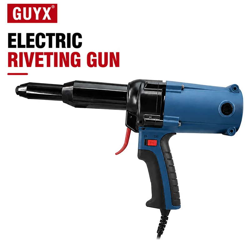 Electric Riveting Gun Heavy Duty Power Riveter with Strong Pulling Force Ergonomic Grip for Metal Riveting Applications