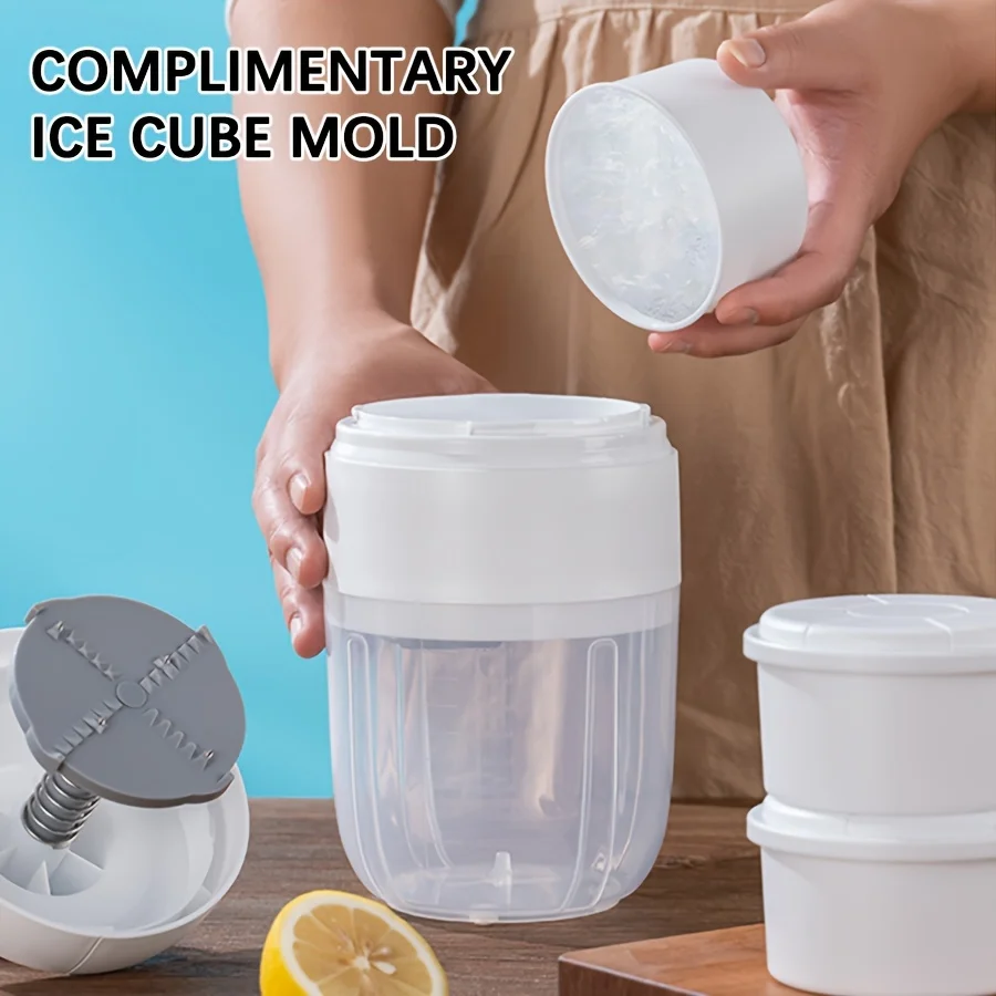 Manual Ice Shaver Machine Hand Crank Portable Ice Crusher Snow Cone Maker Shaved Ice for Smoothies Summer Drinks Home Kitchen