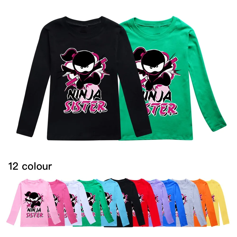 

Anime NINJA KIDZ Shirt Kids Casual Sleepwear Baby Boys Long Sleeve Tops Toddler Girls Sweatshirt Children's Pyjama Tops