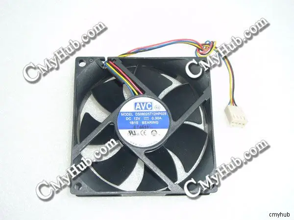 For AVC DS08025T12HP028 DC12V 0.30A 8025 8CM 80MM 80X80X25MM 4pin Cooling Fan DS08025T12HP028