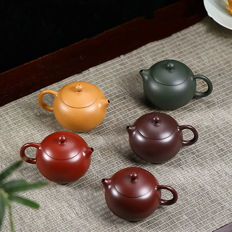 

200ml Chinese Yixing Purple Clay Teapot Raw Ore Azure Mud Tea Set Master Handmade Filter Beauty Tea Infuser Zisha Drinkware