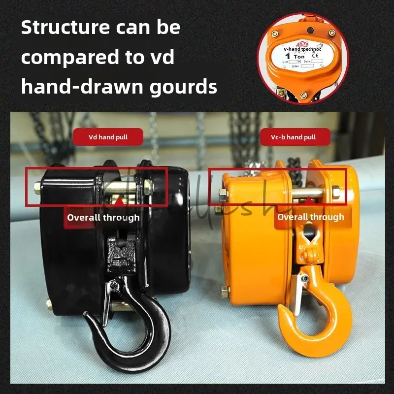 Chain hoist reversing chain manual crane lifting triangular iron