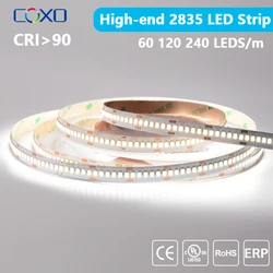 5 m High-End 2835 LED-Streifenlicht 60/120/240 LEDs/m 16,4 Fuß flexibles Band LED-Band RA90 SMD2835 LED-Leuchten 3000 K-6000 K DC12 V 24 V