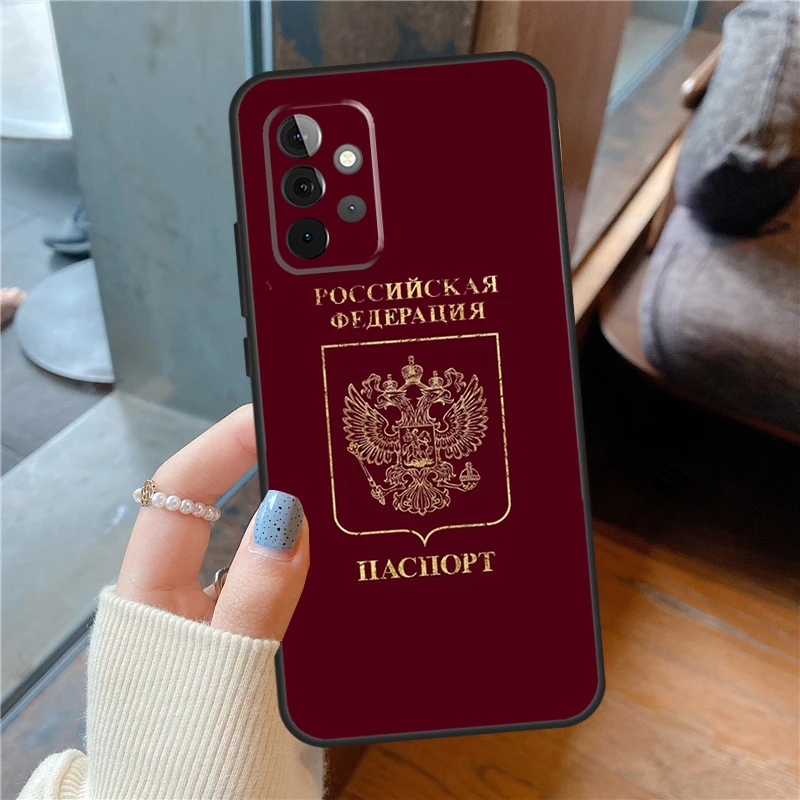 Russia Coat Of Arms Eagle Flag Case For Samsung Galaxy A54 A34 A14 A53 A33 A73 A13 A51 A71 A12 A22 A32 A42 A52 A50 Back Cover