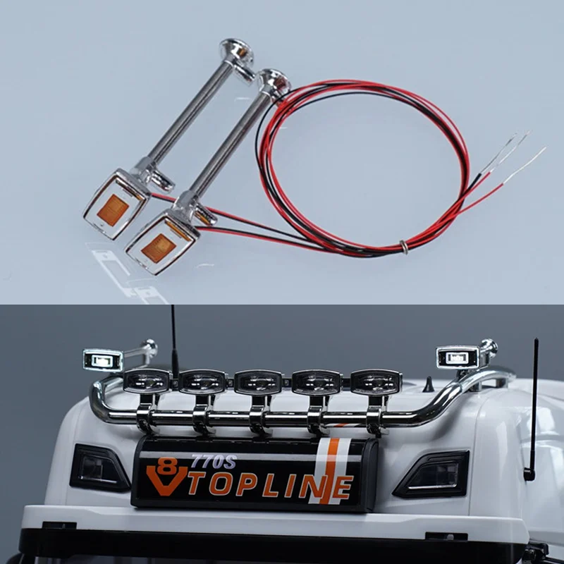 

2 шт. светящийся свисток для трубы, украшение для 1/14 Tamiya RC самосвал SCANIA 770S R620 VOLVO BENZ Arocs MAN TGX LESU Car