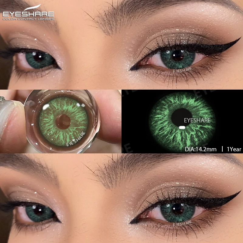AMARA 1pair Blue Colored Contact Lenses Cosmetics Beauty Blue Eyes Makeup Pupils Korean Blue Lense Brown Lense Yearly Use