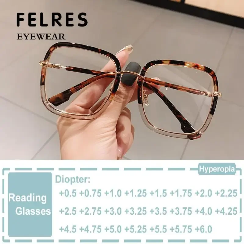 Fashion Hyperopia Eyeglasses Clear Reading Glasses Computer Anti Blue Light Glasses Presbyopia Eyeglasses Optical Magnifier