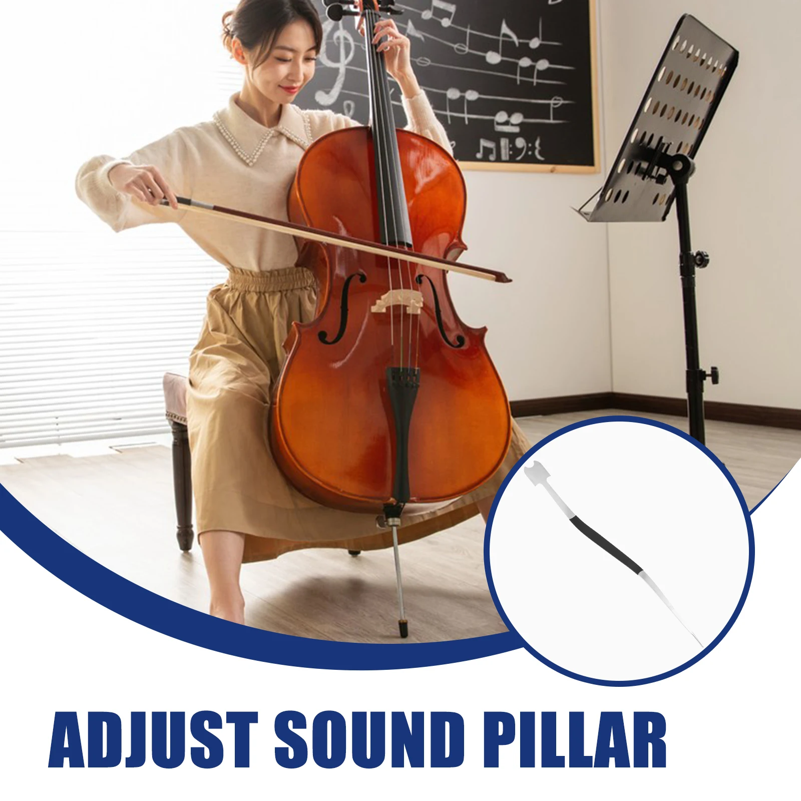 

Sound Column Hook Tool Cello Endpin Anchor Non-slip Stopper Post Inserter Parts and Accessories Setter Metal Setting Repair