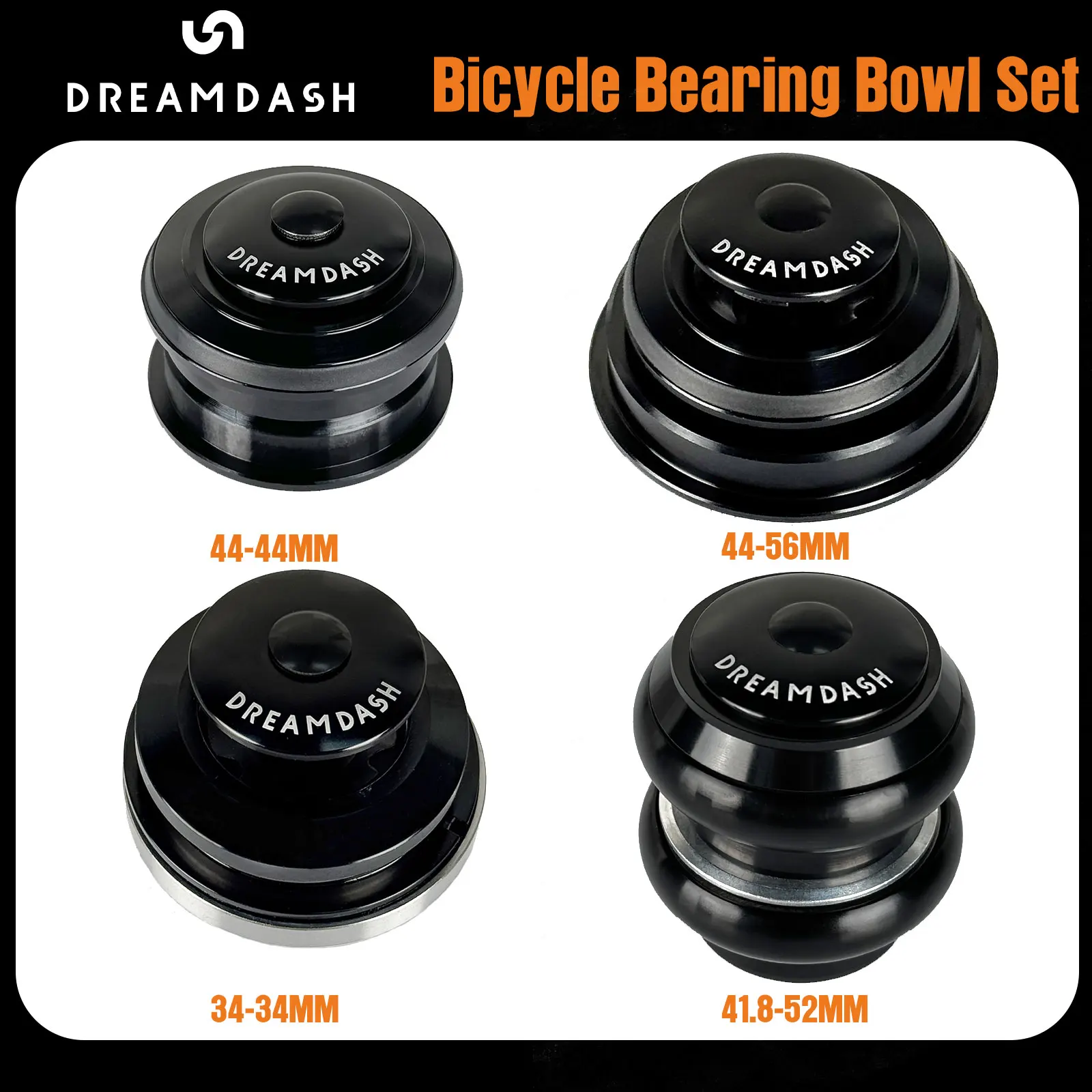 

Набор чаш для велосипедных подшипников Dreamdash, 34 мм, чаша с внешней головкой подшипника из алюминиевого сплава 41,8-52 мм, горный шоссейный велосипед 44 мм-56 мм