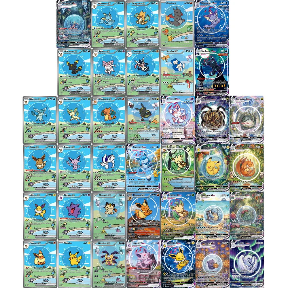 38pcs TCG Proxy Collection Cards Colored Flash DIY TCG Game Cards High Quality Shining Creativity Rare Holographic Cards Gift