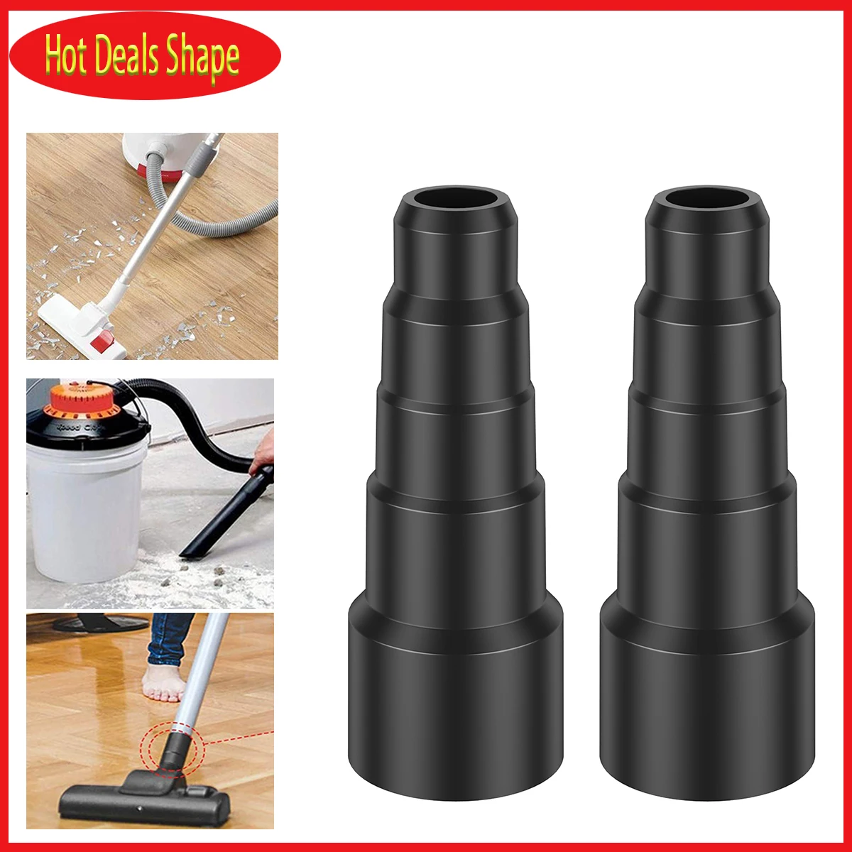 Universal เครื่องดูดฝุ่นท่ออะแดปเตอร์แปลง 5 ชั้นขั้วต่อท่อสูญญากาศ 23 มม.30 มม.34 มม.42 มม.50 มม.reusable