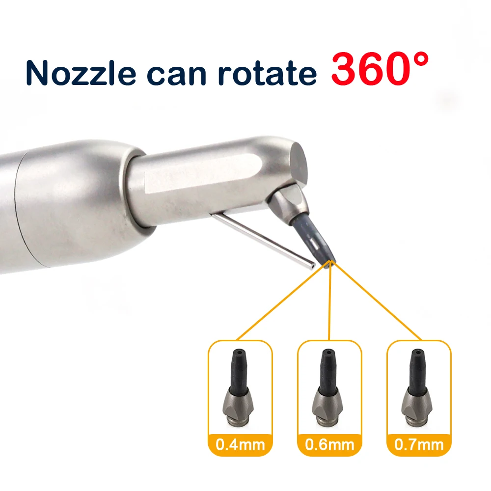

Стоматологические аксессуары, пескоструйный пистолет из оксида алюминия с водяным соплом, распылительная сталь 0,4/0,6/0,7 мм, стоматологические инструменты