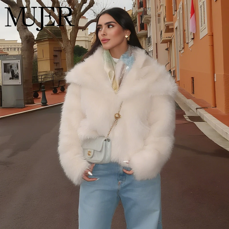 

MUJER пальто из искусственного меха женская пушистая плюшевая женская куртка теплые демисезонные куртки для женщин новая верхняя одежда зимнее пальто женское