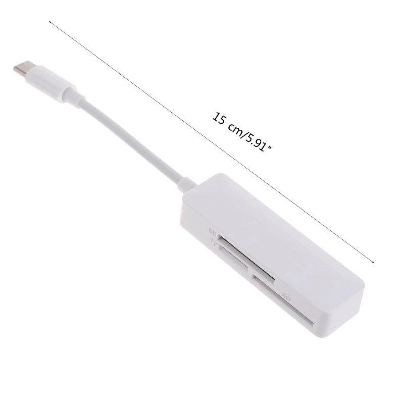 3 in 1 Card Reader Universal XD TFSD Card Reader USB C High Speed Memory Card Reader Convertert for Mobile Phones Laptop