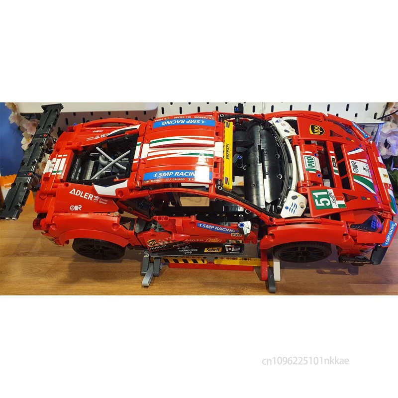 MOC-Ausstellungsständer für entweder Set 42096 oder 42125, Bausteine, DIY 911 RSR und 488, GTE-Rennwagen-Halterung, Ziegel, Kinderspielzeug, Geschenk