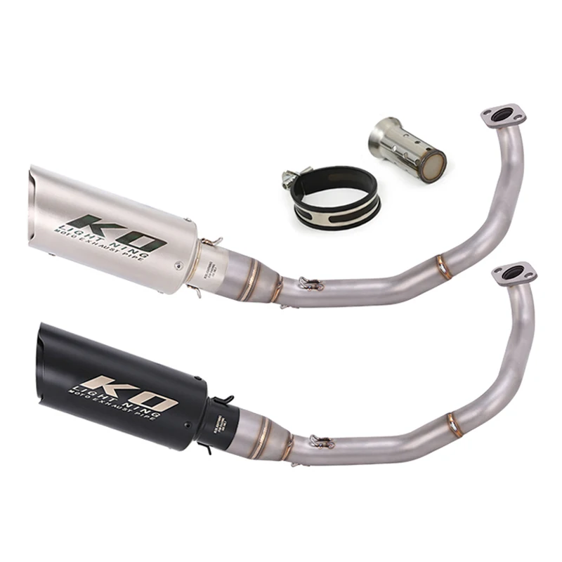

Full Exhaust System Slip On For Honda NAVi 110 2017-2025 Stainless Steel Front Mid Pipe Motorcycle Escape Muffler Low Position