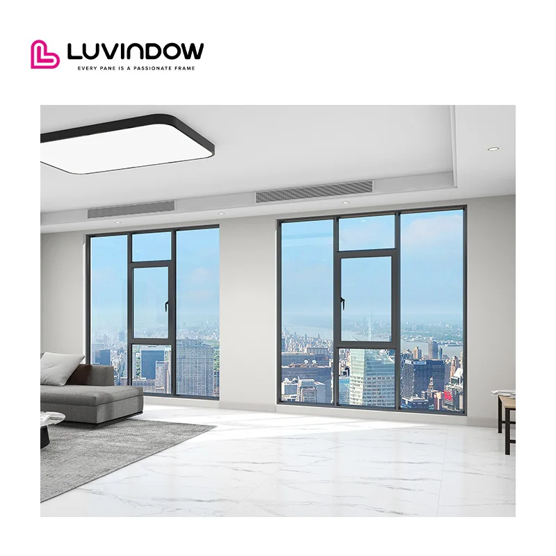 China Window Supplier Narrow Width Frame Aluminum Alloy Windproof Outward Casement Window Outswing for Villa Energy Star