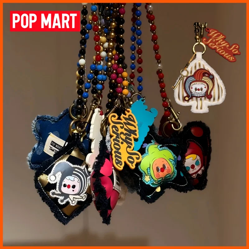 POPMART-caja ciega con cadena colgante de la serie Why So Serious, decoración de bolso, regalo de Halloween, caja misteriosa, juguetes de moda, decoración para teléfono