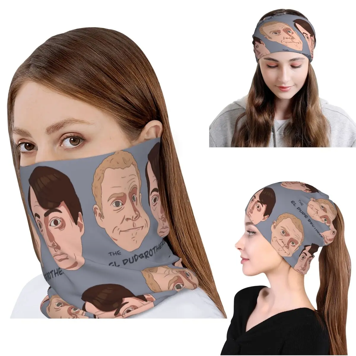 

Peep Show Mark And Jez The El Dude Brothers Bandana Neck Gaiter Wrap Scarf Warm Balaclava Beanies Hat for Men Women Adult