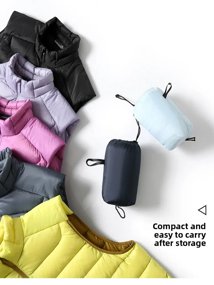 Light Luxury mat Outdoor Commuting High-End Autumn Winter Couples Lightweight Windproof Warm down Vest Padded Jaet