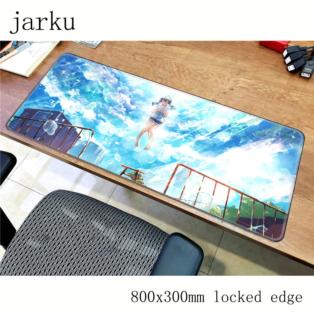 Weathering with you pad mouse computador gamer mouse pad 800x300x2mm padmouse padrão de massa mousepad ergonômico gadget tapetes de mesa