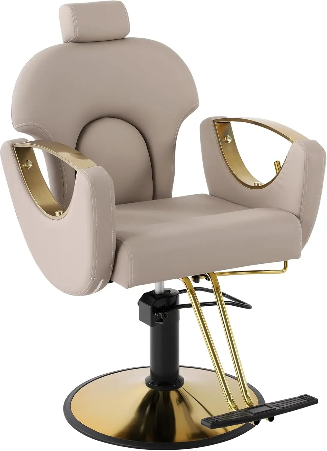 Chair, Salon Chair for Hair Stylist, Height Adjustable Hydraulic Hair Reclining Salon Chair, 360 Degrees Rotation, Multi-