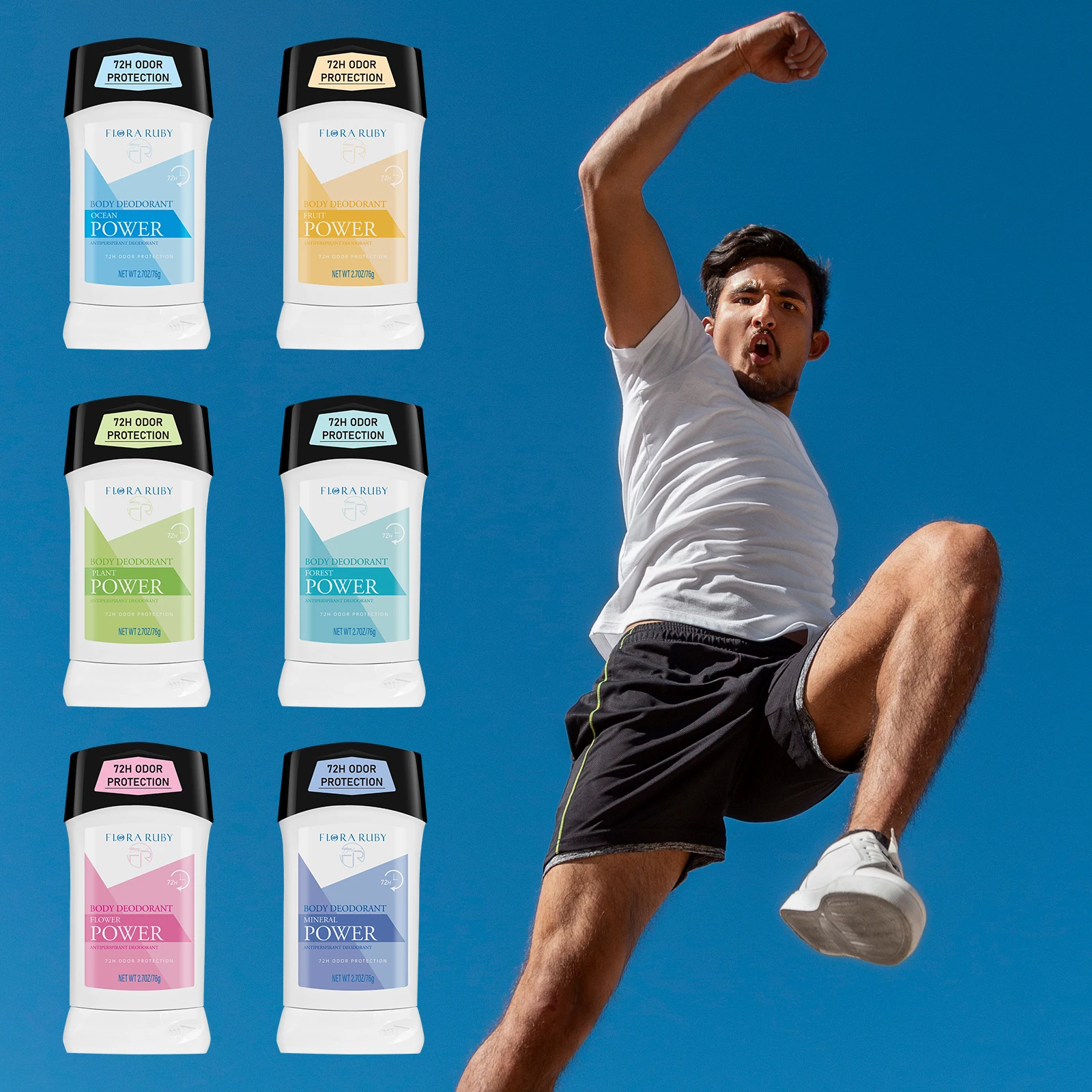 

Aluminum Deodorant For Women Men High Endurance 72H Sweat Defense Odor Freshness Lasting Scent,Pure Sport Antiperspirants 76g