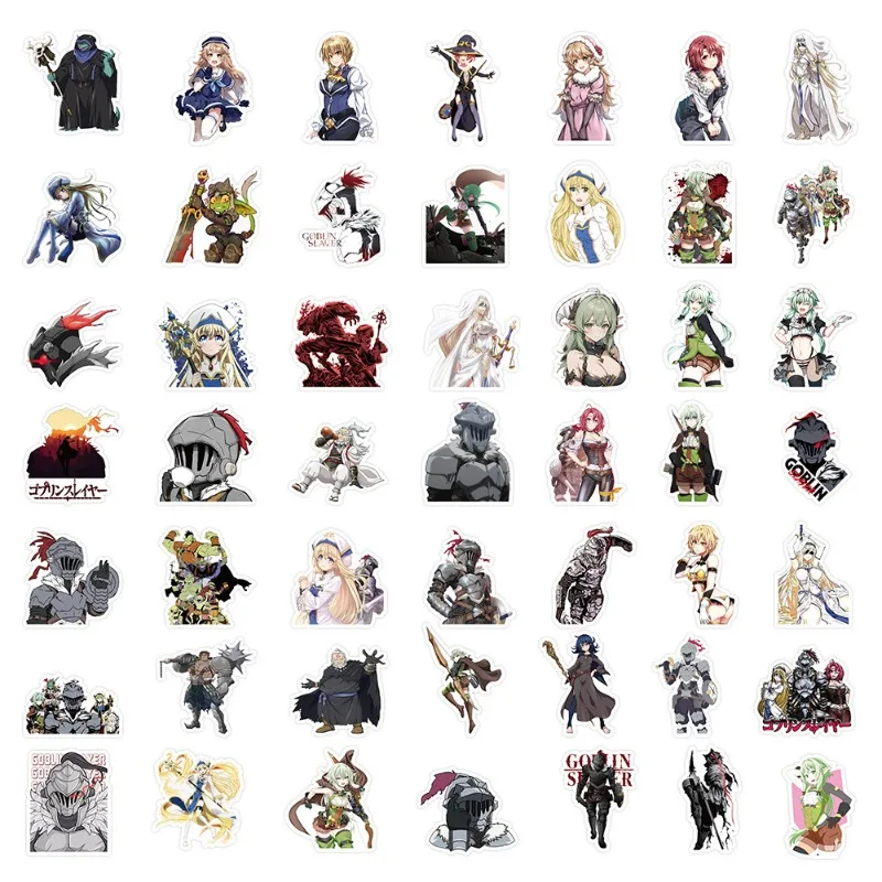 50pcs Goblin Slayer Cartoon Sticker Luggage Stationery Water Cup Cell Phone Scooter Laptop Refrigerator Decoration Sticker