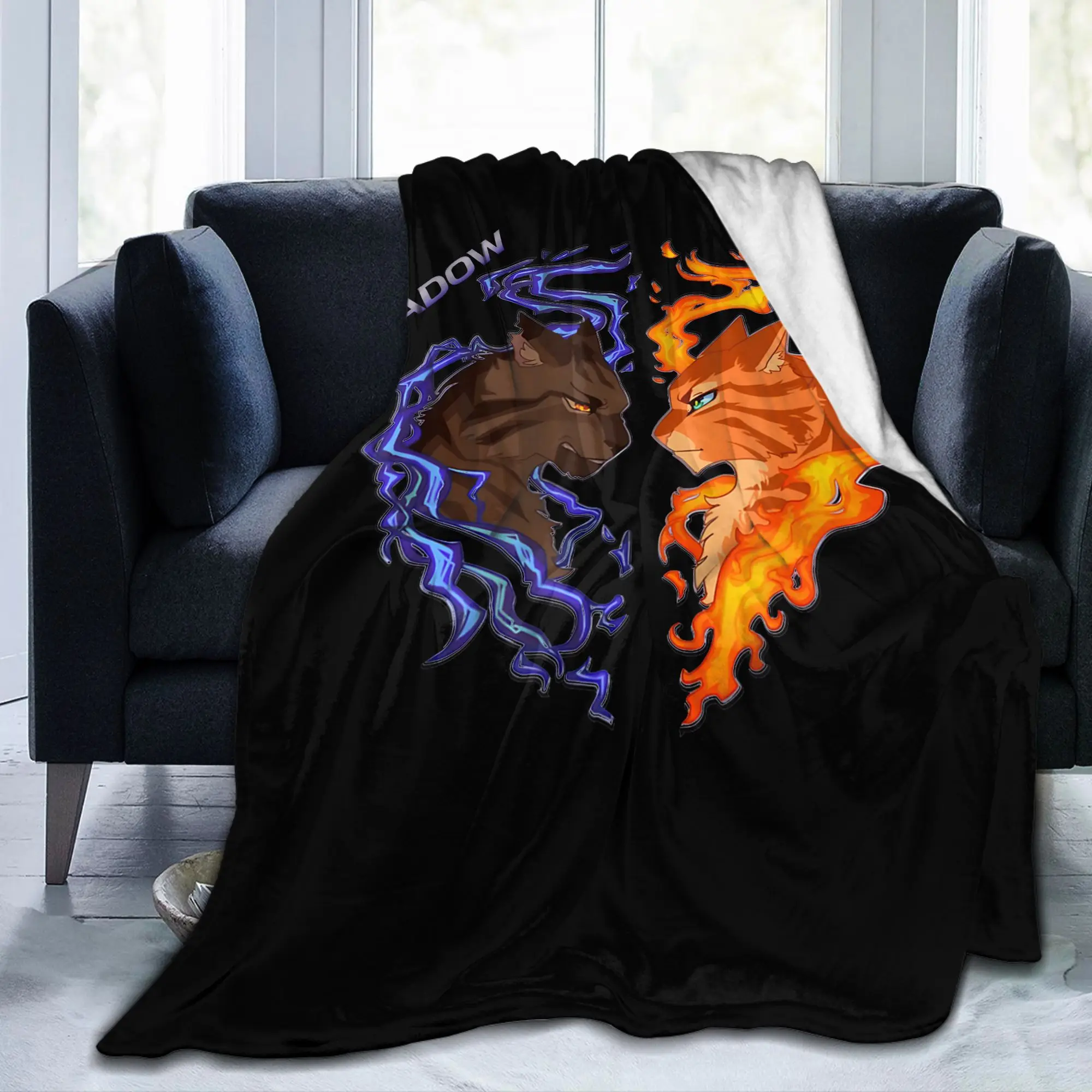 Warriors Wind Shadow Thunder Sky Cat Knitted Blankets FireStar Flannel Bedding Throw Blanket Rug Piece Soft Warm Decoration