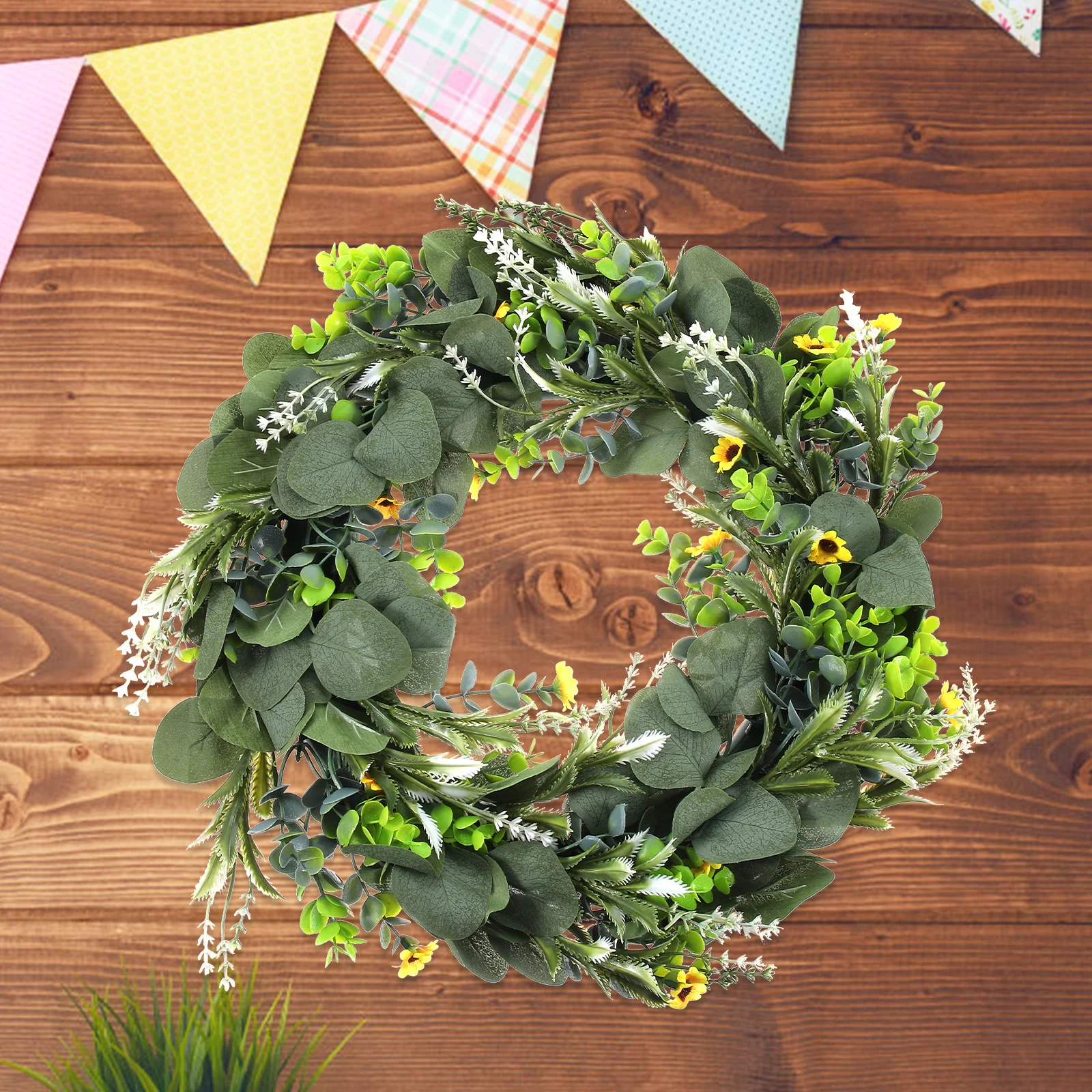 

Durable Eucalyptus Wreath For Front Door Environmental Health Leaf Garland Decoration Wedding Decorative Wreath