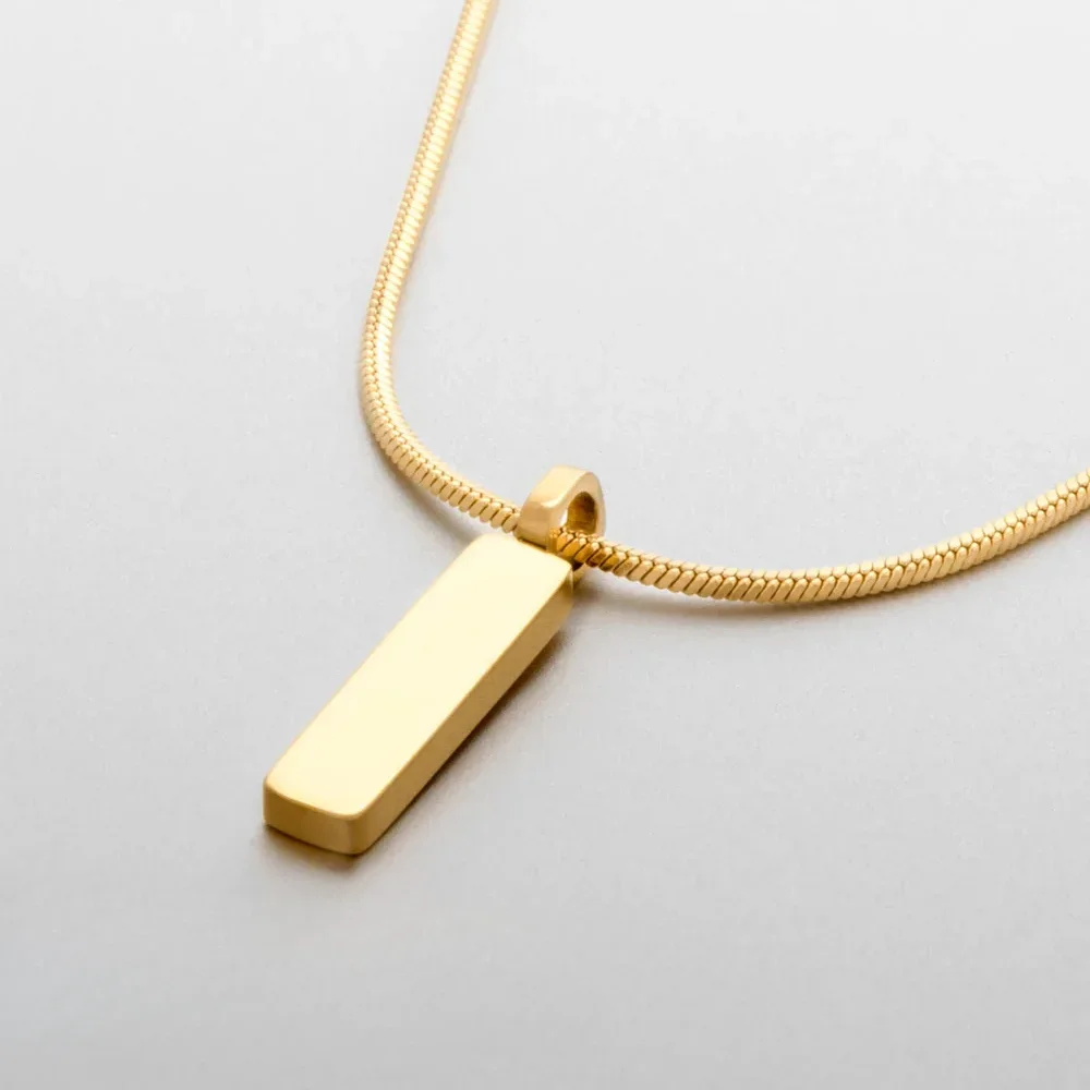 Men's Jewelry 1MM Square Chain Necklace Minimalist Pendant Fashion New Stainless Steel Non Fading Jewelry