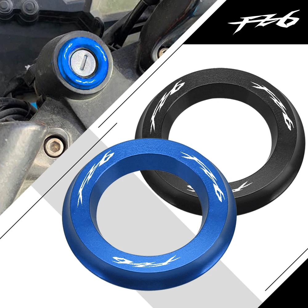 Motorcycle Ignition Starter Lock Ring Key Hole Ring Cover Keyhole Protective Cover CNC FOR YAMAHA FZ6 2004-2010 2009 2008 2007 