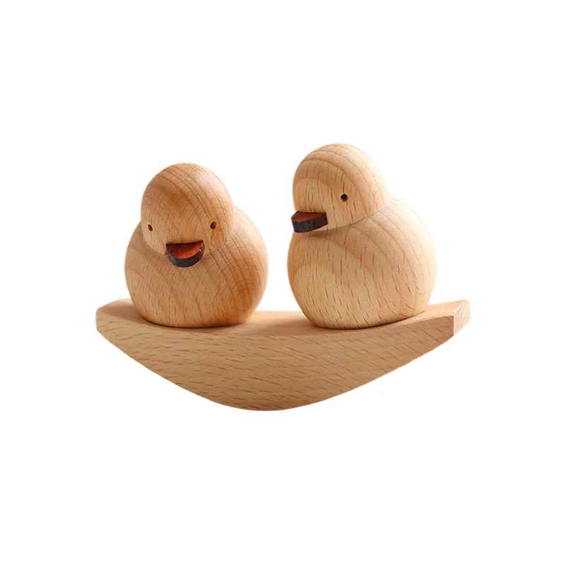 

Couple Duck Wooden Animal Ornaments Room Decor Home Luxury Table Decorations Art Figurine Aesthetic Modern Home Decoration