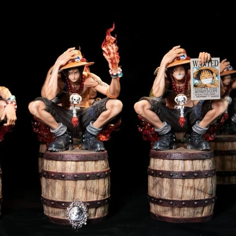 Personality cartoon anime One Piece Ace boy new trendy toy model peripheral collection character figure ornaments toy gifts