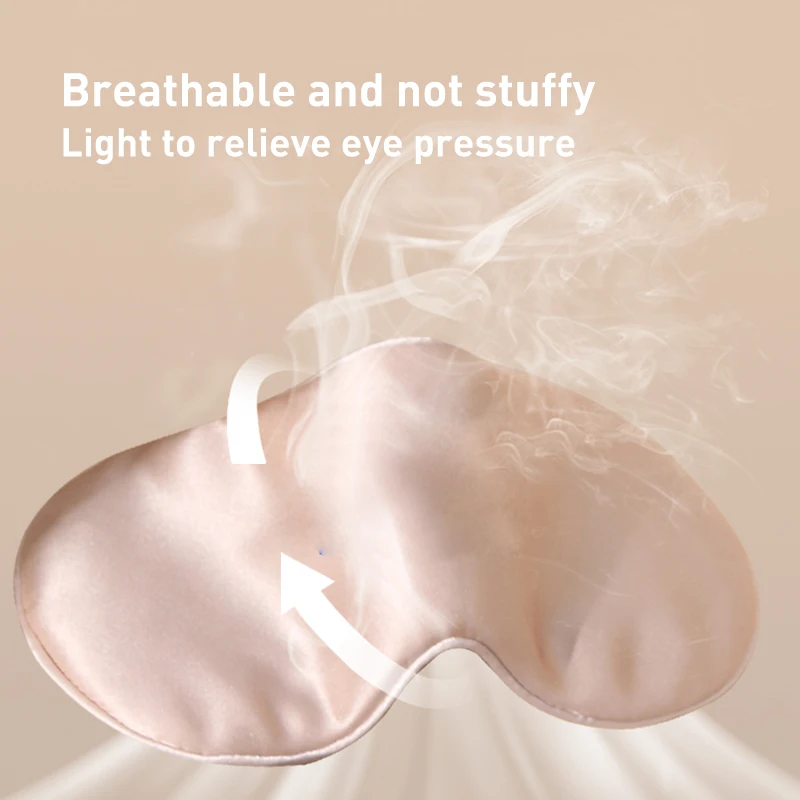غطاء العين الطبيعي 100% الحرير الخالص النوم قناع عين غطاء الظل لينة الغمامة المحمولة السفر إيباتش السفر الاسترخاء الراحة #3