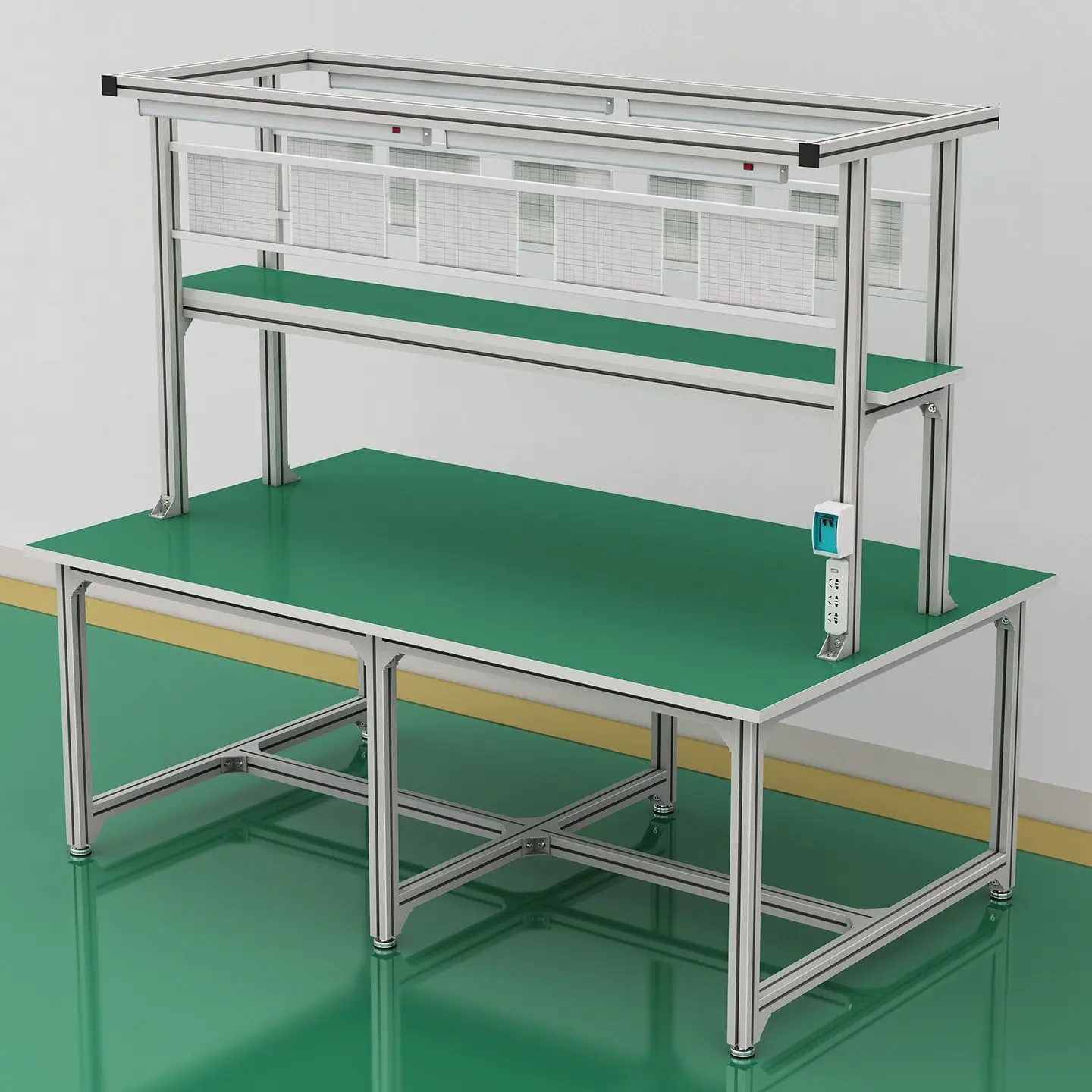 Anti-static workbench workshop production line operation with lamp aluminum alloy profile inspection table packing table