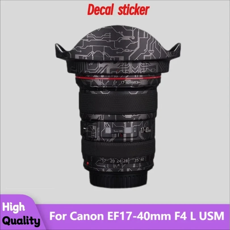 

Для Canon EF17-40mm F4 L USM наклейка на корпус объектива защитная наклейка на кожу виниловая пленка защитное покрытие от царапин