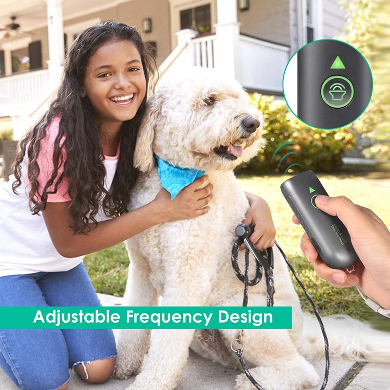 Dog Barking Control Devices Ultrasonic Barking Silencer Anti Barking Device Rechargeable Behavior Corrector Dog Training Tool