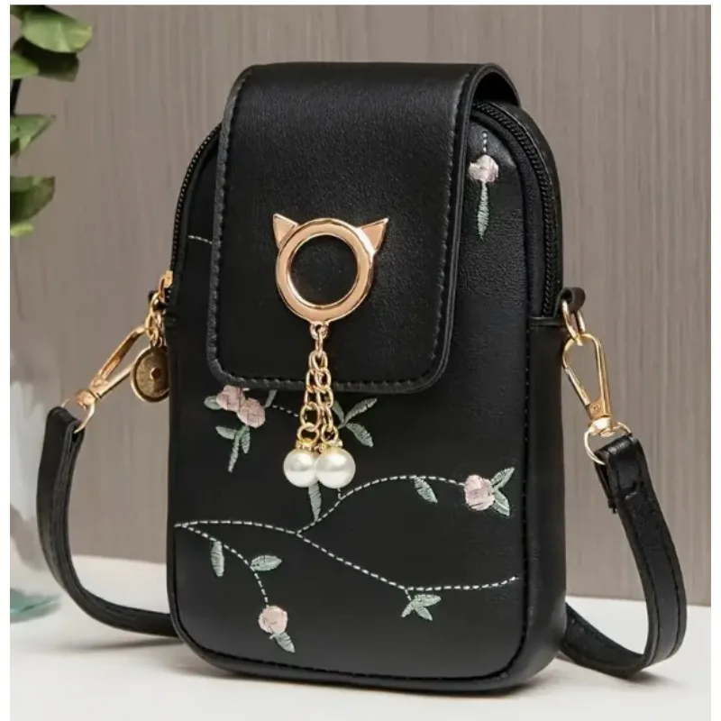 Neue einfarbige, exquisite Schultertasche für Damen, einfache vertikale Retro-Umhängetasche, modische Damentasche für Reisen – Detail 10