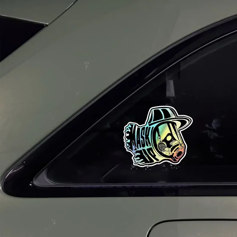 Decalcomania per maschera urbana fresca da 4 pezzi - Adesivo durevole impermeabile con atmosfera stradale futuristica per gadget per laptop per auto