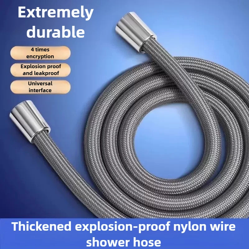 1.5m/ 2m G1/2 Inch Flexible Shower Hose Bathroom Pipe Water Head Shower Head Pipe Tool Bathroom Shower Accessories