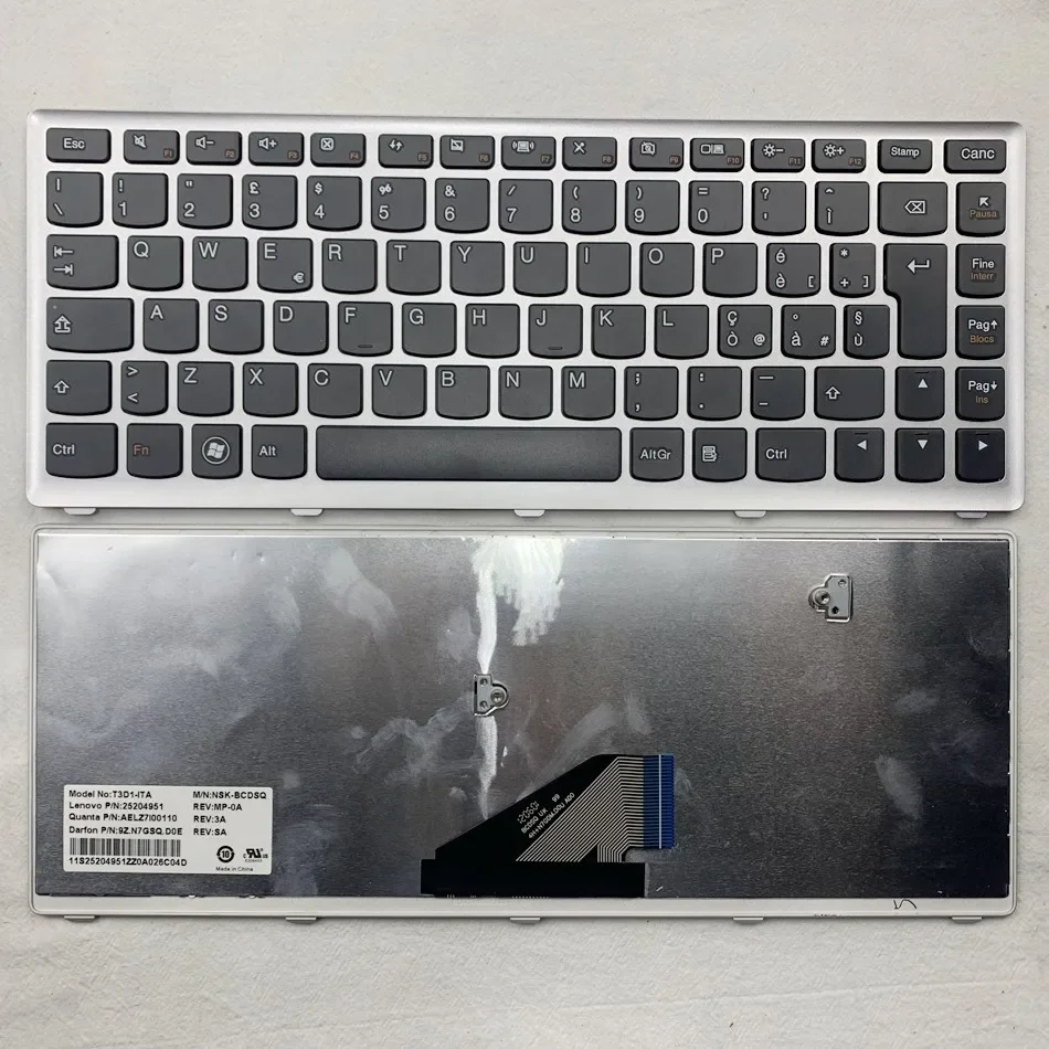 

Italian Laptop Keyboard For Lenovo IdeaPad 25204772 U310 With Frame IT Layout